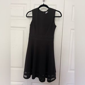 Black Formal Calvin Klein Dress with Mesh Details